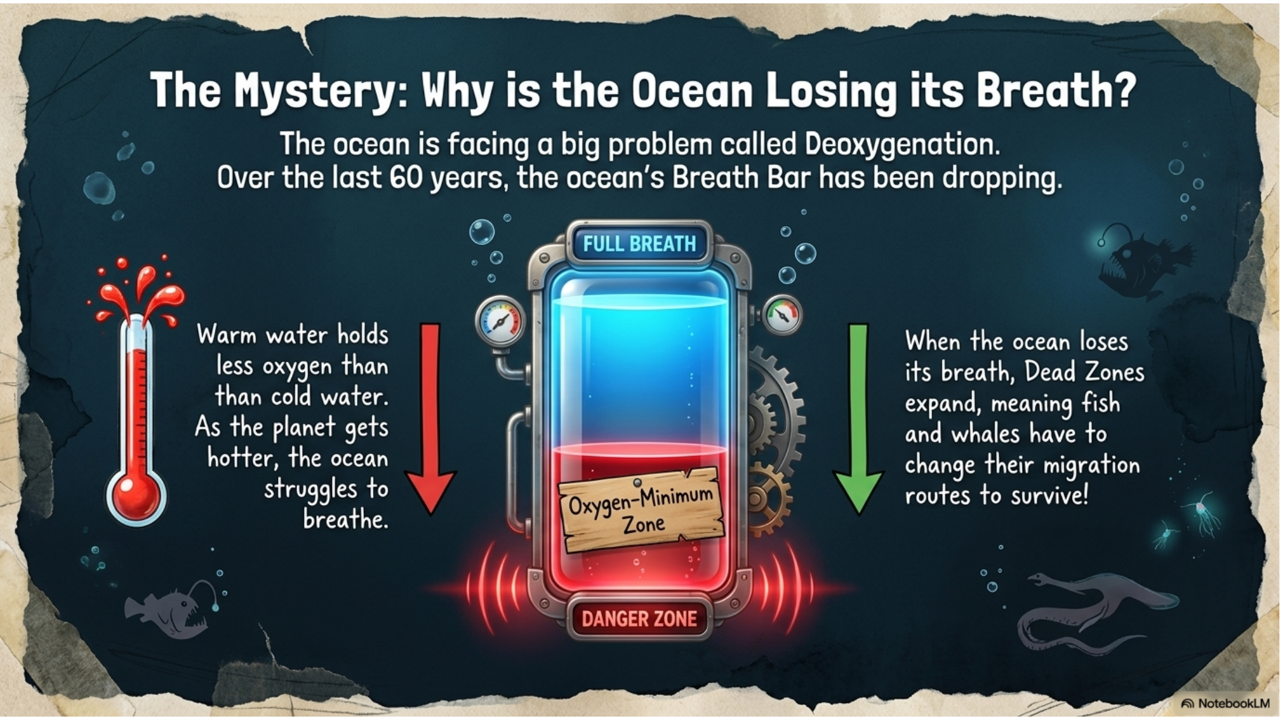 Illustrated ocean deoxygenation lesson